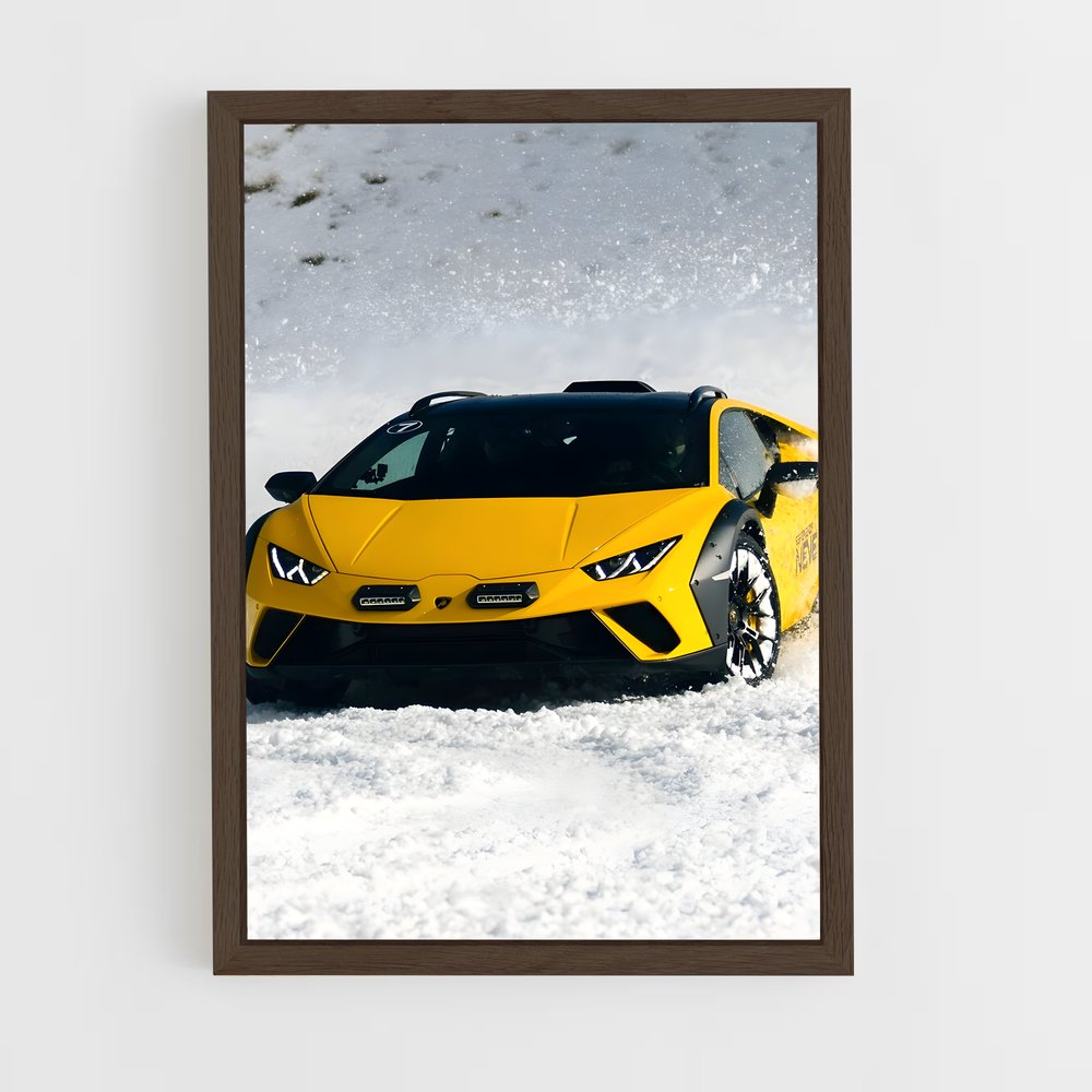 Poster Tempête Jaune – affiche Lamborghini (vue 5)